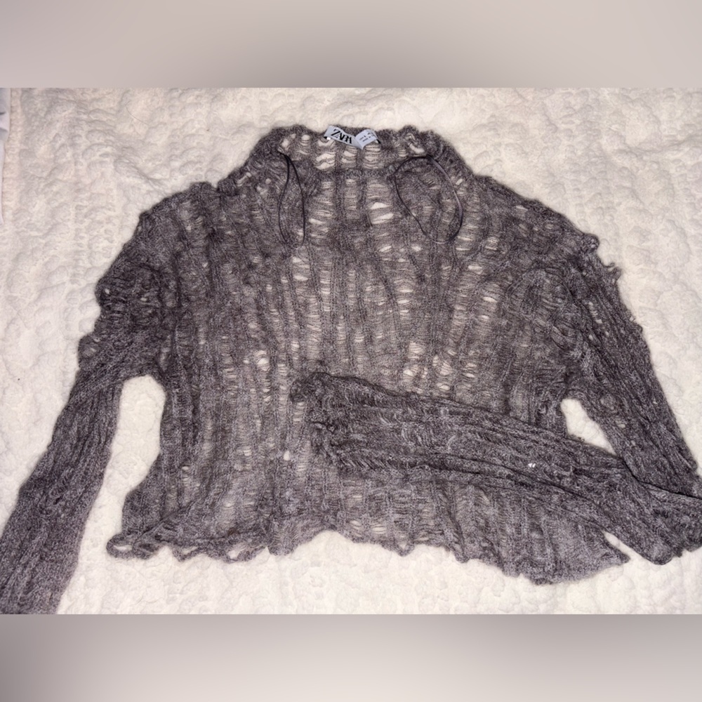 Zara Charcoal Women's Knit Sweater
